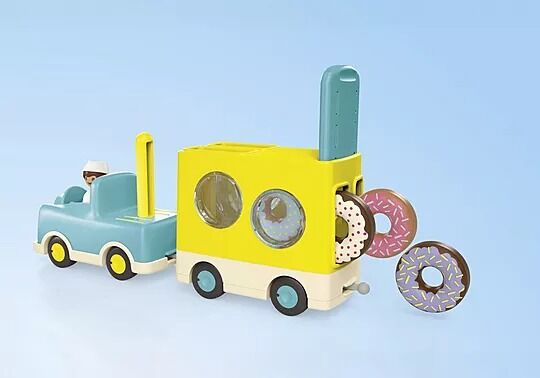 Playmobil JUNIOR - Crazy Donut Truck with Stacking and Sorting Feature
