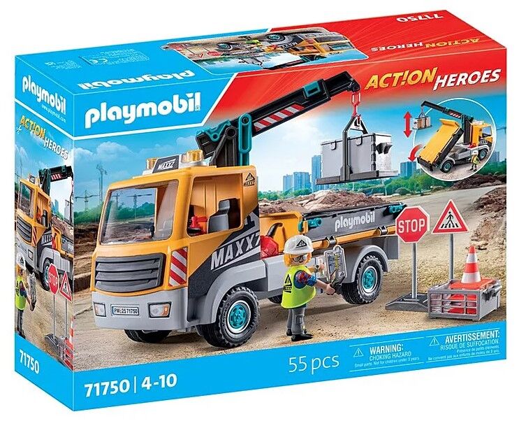 Playmobil Action Heroes - Construction Truck with Crane