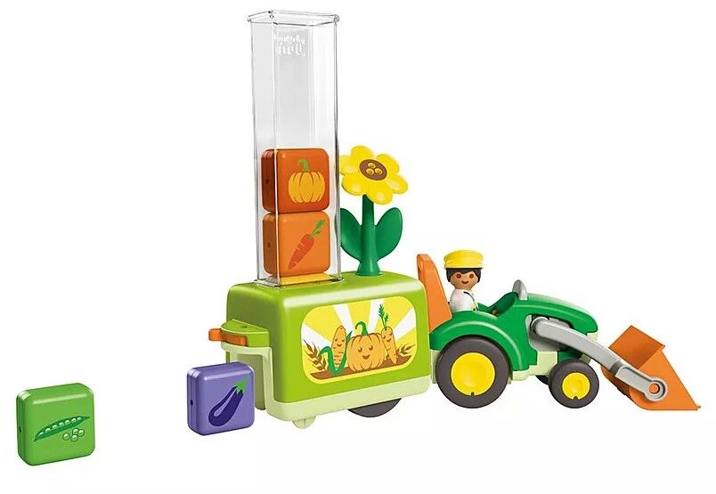 Playmobil JUNIOR - Tractor with Load and Drop Planter