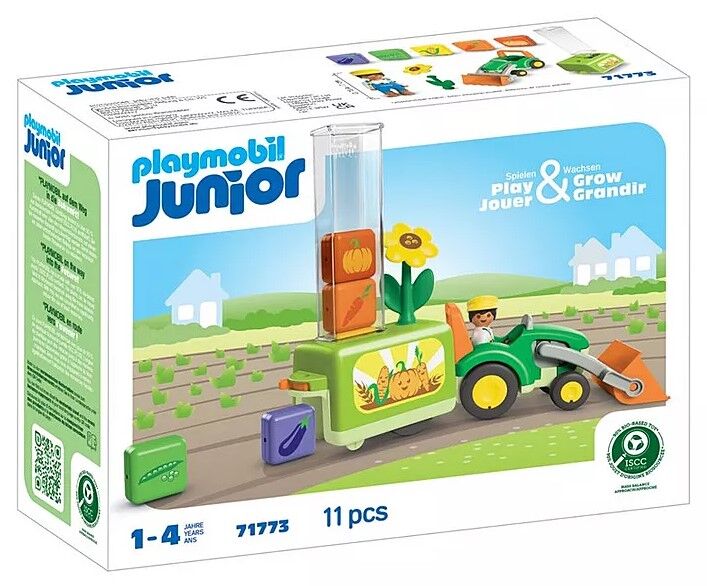 Playmobil JUNIOR - Tractor with Load and Drop Planter