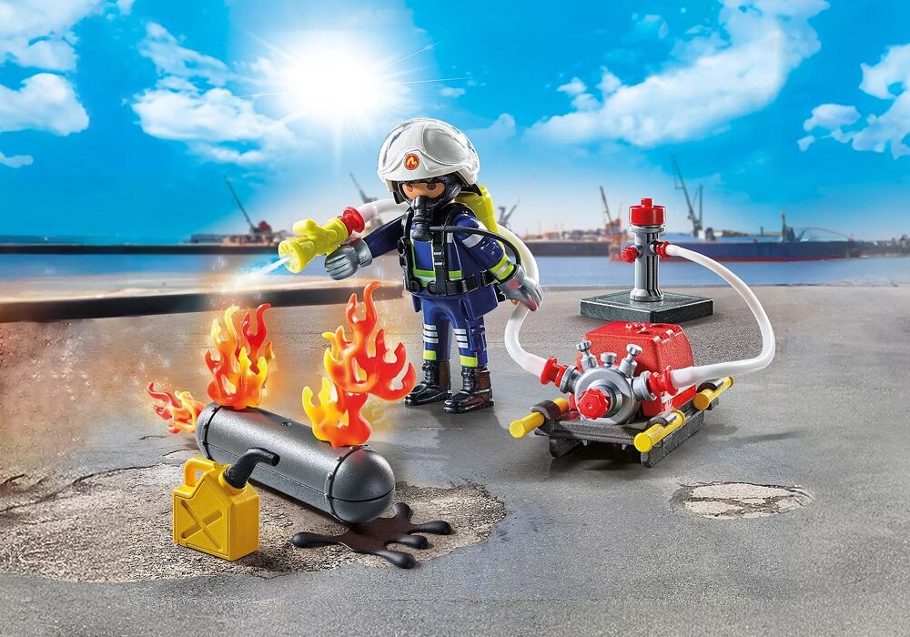 Playmobil Action Heroes - Firefighter with Water Pump