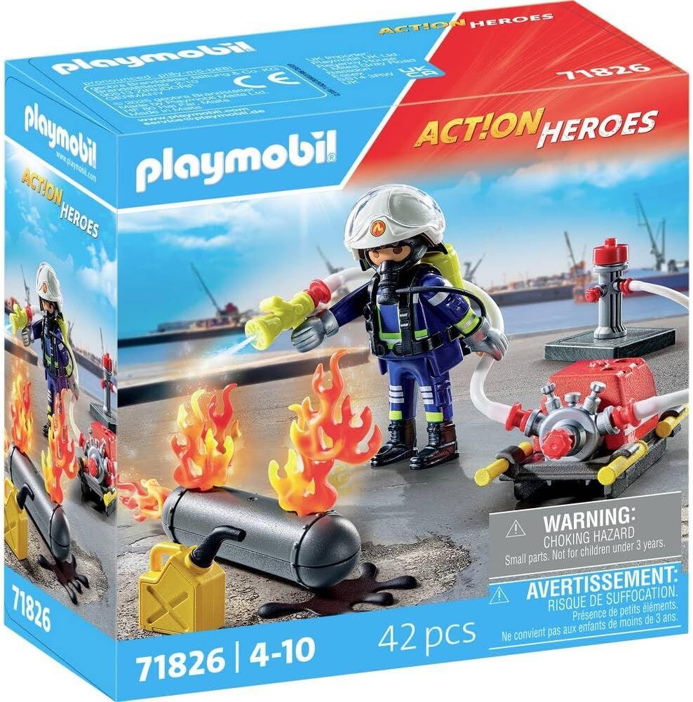 Playmobil Action Heroes - Firefighter with Water Pump
