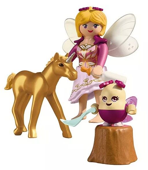 Playmobil - Golden Unicorn Foal with Fairy