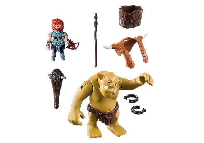 Playmobil Knights - Giant Troll with Dwarf Fighter