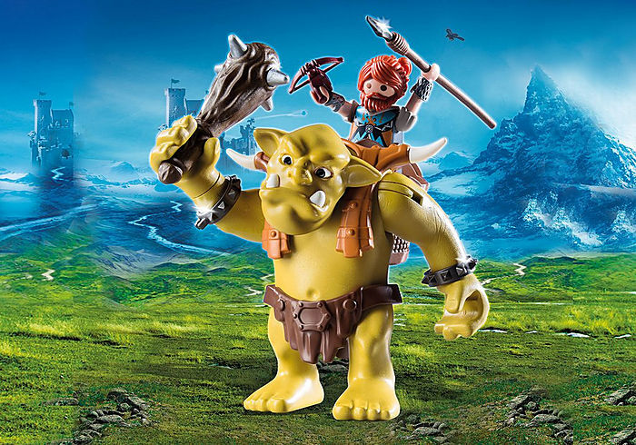 Playmobil Knights - Giant Troll with Dwarf Fighter