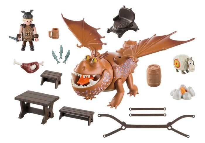 Playmobil How To Train Your Dragon - Fishlegs and Meatlug