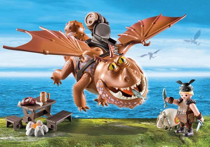 Playmobil How To Train Your Dragon - Fishlegs and Meatlug