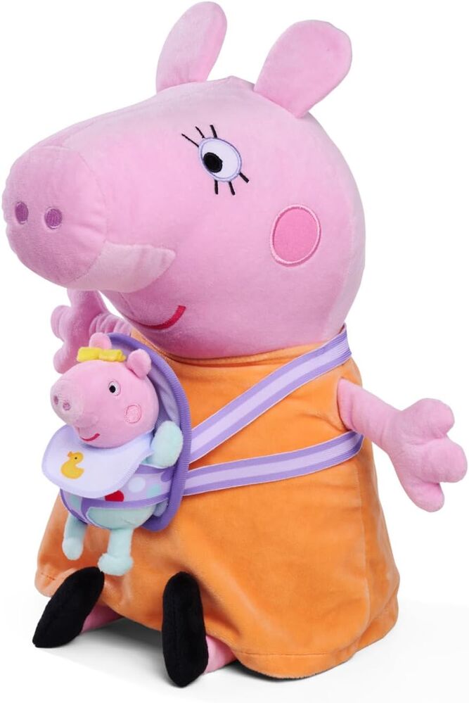 Peppa Pig Plush - Mummy Pig with Evie