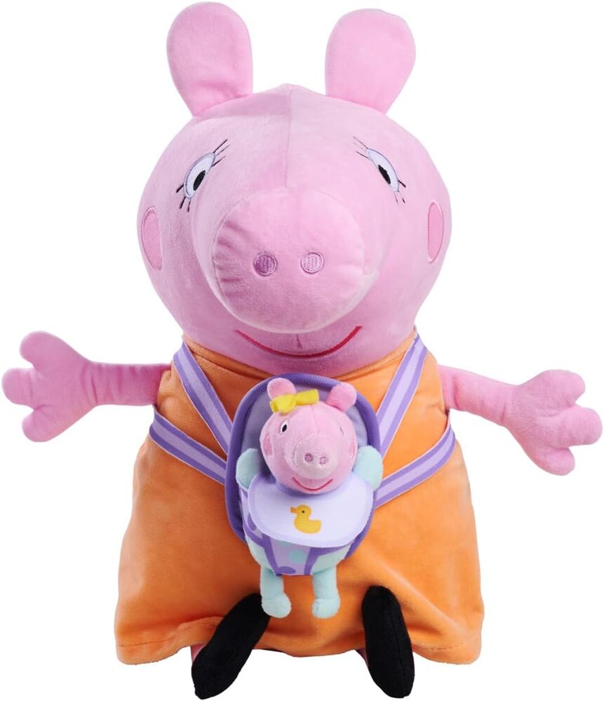 Peppa Pig Plush - Mummy Pig with Evie