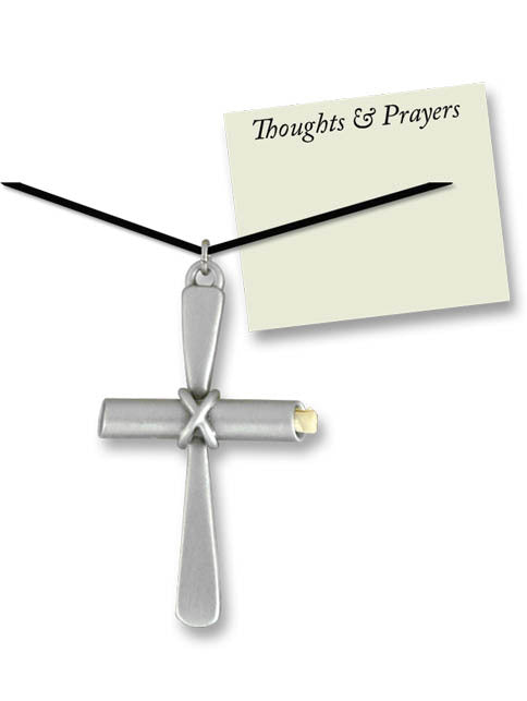 Pendant Prayer Cross Necklace - Cord
