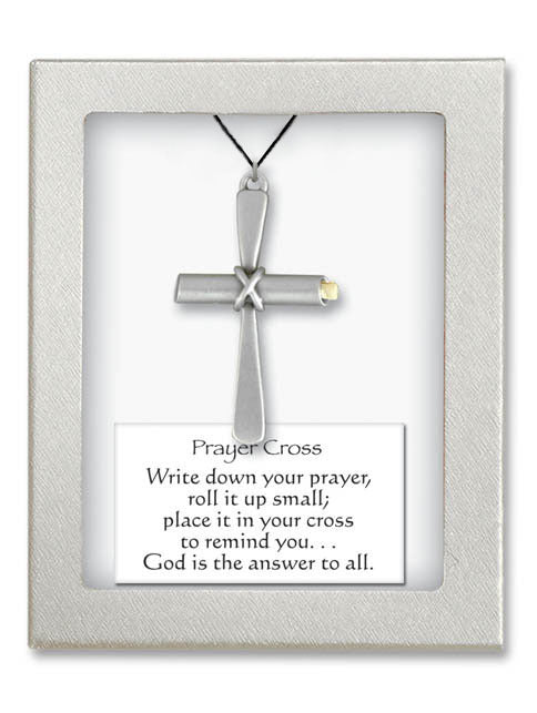 Pendant Prayer Cross Necklace - Cord