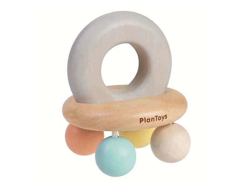 PlanToys Baby Toys - Bell Rattle - Pastel