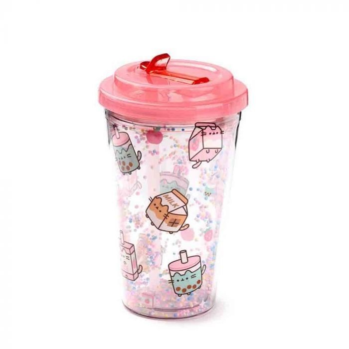 Pusheen Sips - Double Walled Cup & Straw