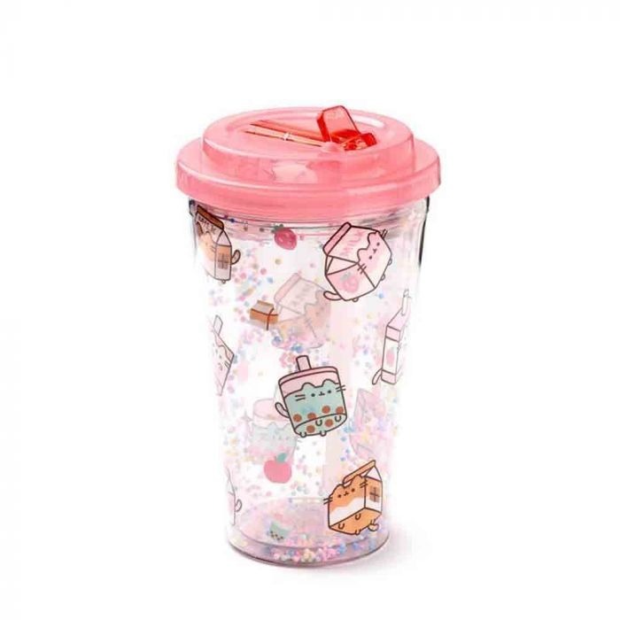 Pusheen Sips - Double Walled Cup & Straw
