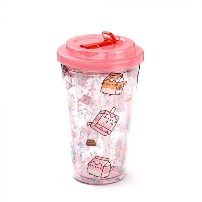 Pusheen Sips - Double Walled Cup & Straw