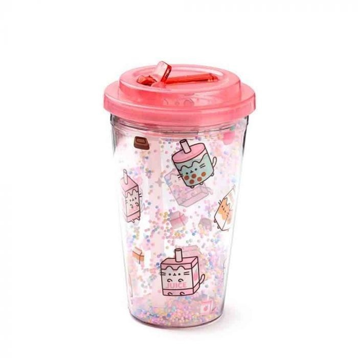 Pusheen Sips - Double Walled Cup & Straw