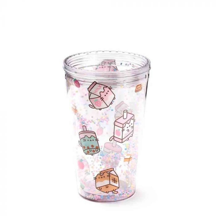 Pusheen Sips - Double Walled Cup & Straw