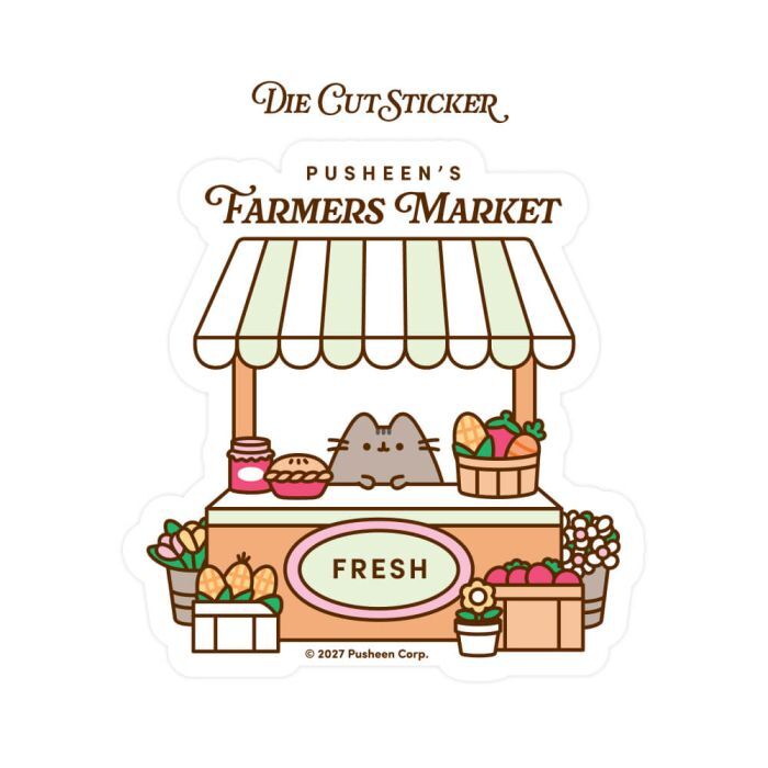 Pusheen Farmers Market - Stickers (Pack of 12)