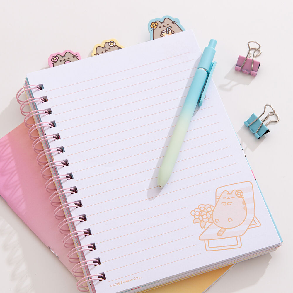 Pusheen Tropical Vacation - A4 Project Notebook