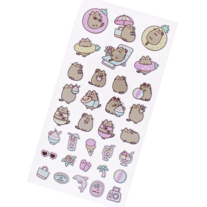 Pusheen Tropical Vacation - Puffy Stickers