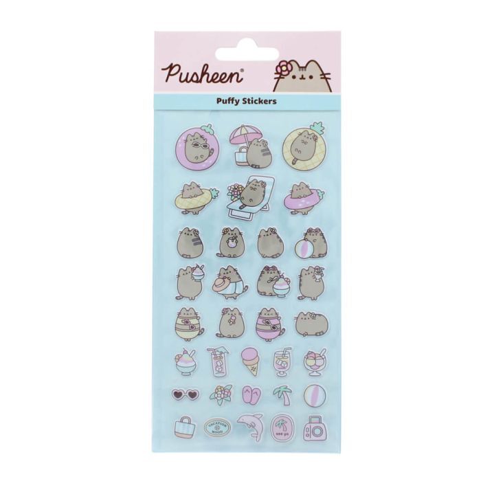 Pusheen Tropical Vacation - Puffy Stickers