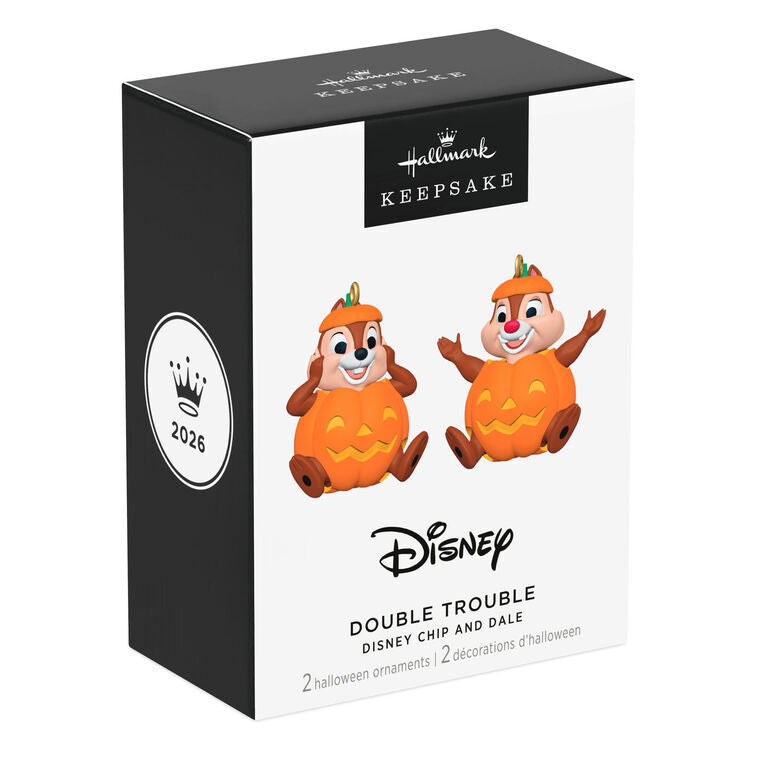 2026 Hallmark Keepsake Ornament - Disney Chip 'N Dale Double Trouble (Set of 2)