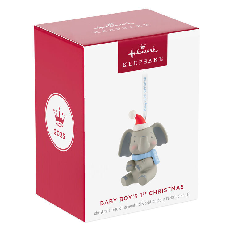 2025 Hallmark Keepsake Ornament - Baby Boy's 1st Christmas (Elephant)