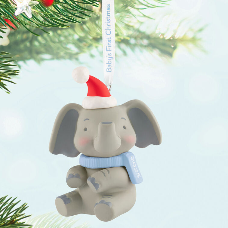 2025 Hallmark Keepsake Ornament - Baby Boy's 1st Christmas (Elephant)