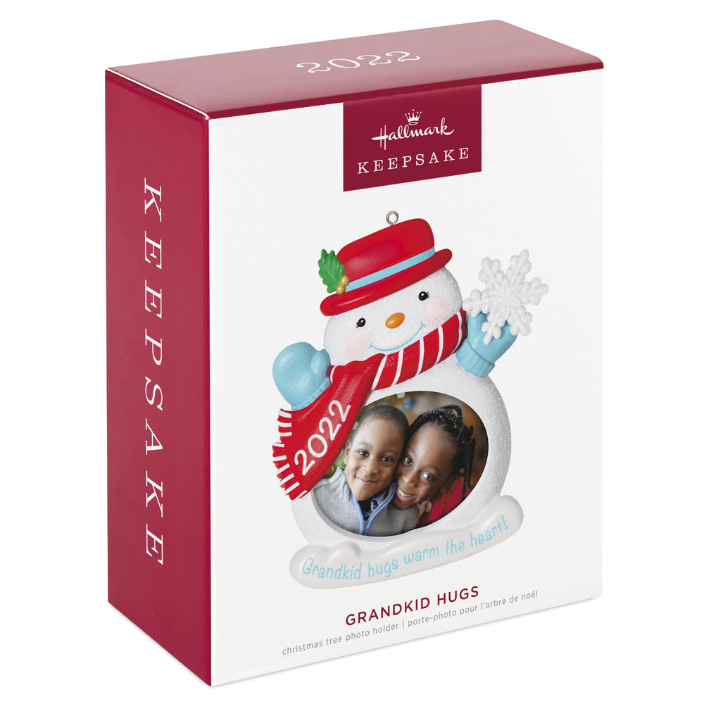 2022 Hallmark Keepsake Ornament - Grandkid Hugs Snowman Photo Frame