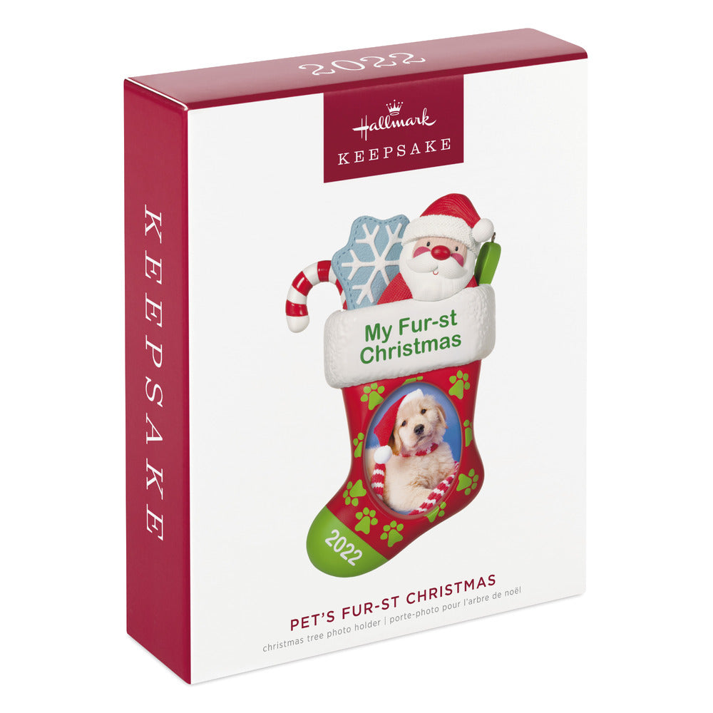 2022 Hallmark Keepsake Ornament - Pet's Fur-st Christmas Stocking Photo Frame