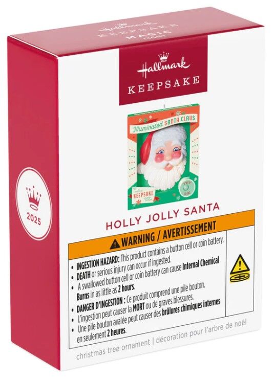 2025 Hallmark Keepsake Ornament - Holly Jolly Santa Light Up