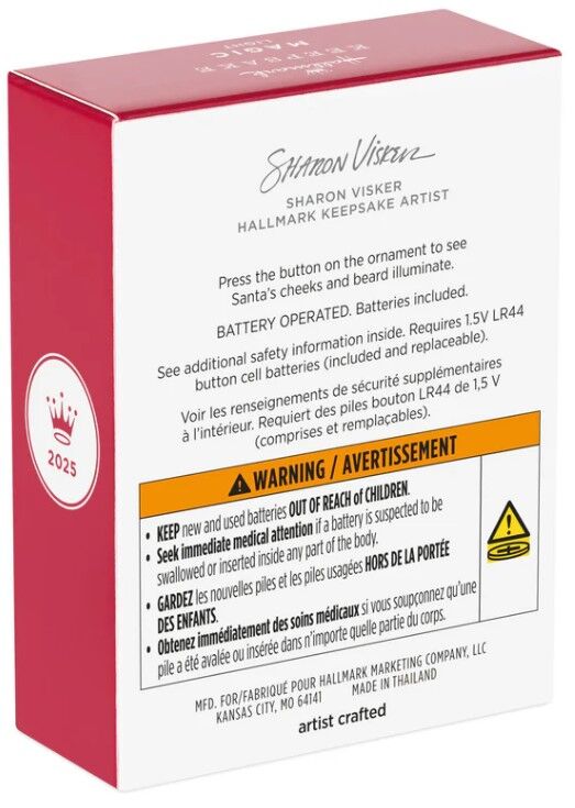 2025 Hallmark Keepsake Ornament - Holly Jolly Santa Light Up