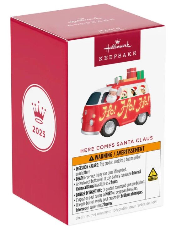 2025 Hallmark Keepsake Ornament - Here Comes Santa Claus Musical with Light