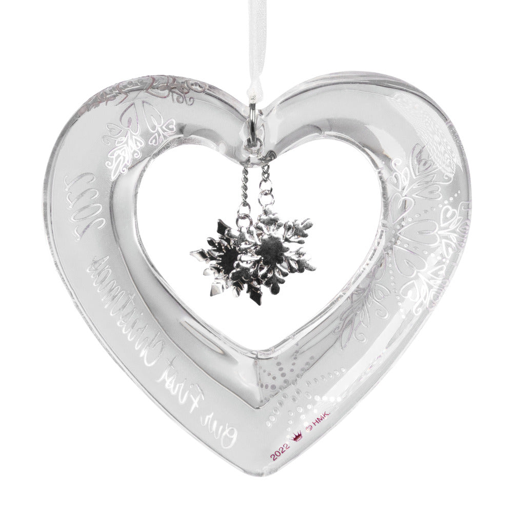 2022 Hallmark Keepsake Ornament - Our First Christmas Glass Heart