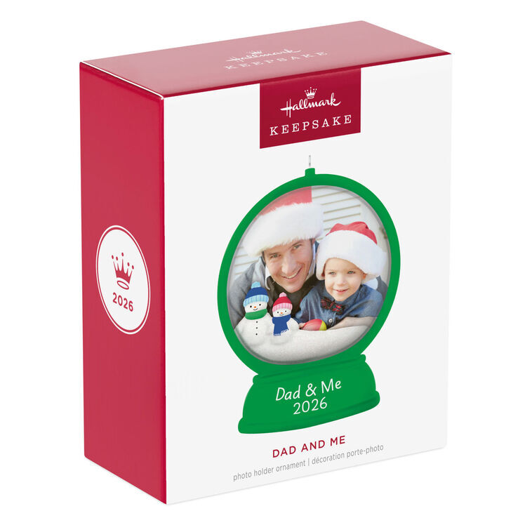 2026 Hallmark Keepsake Ornament - Dad and Me Snow Globe Photo Frame