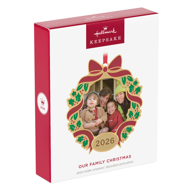 2026 Hallmark Keepsake Ornament - Our Family Christmas Photo Frame Metal