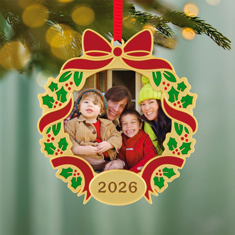 2026 Hallmark Keepsake Ornament - Our Family Christmas Photo Frame Metal