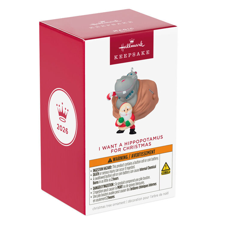 2026 Hallmark Keepsake Ornament - I Want a Hippopotamus for Christmas Musical