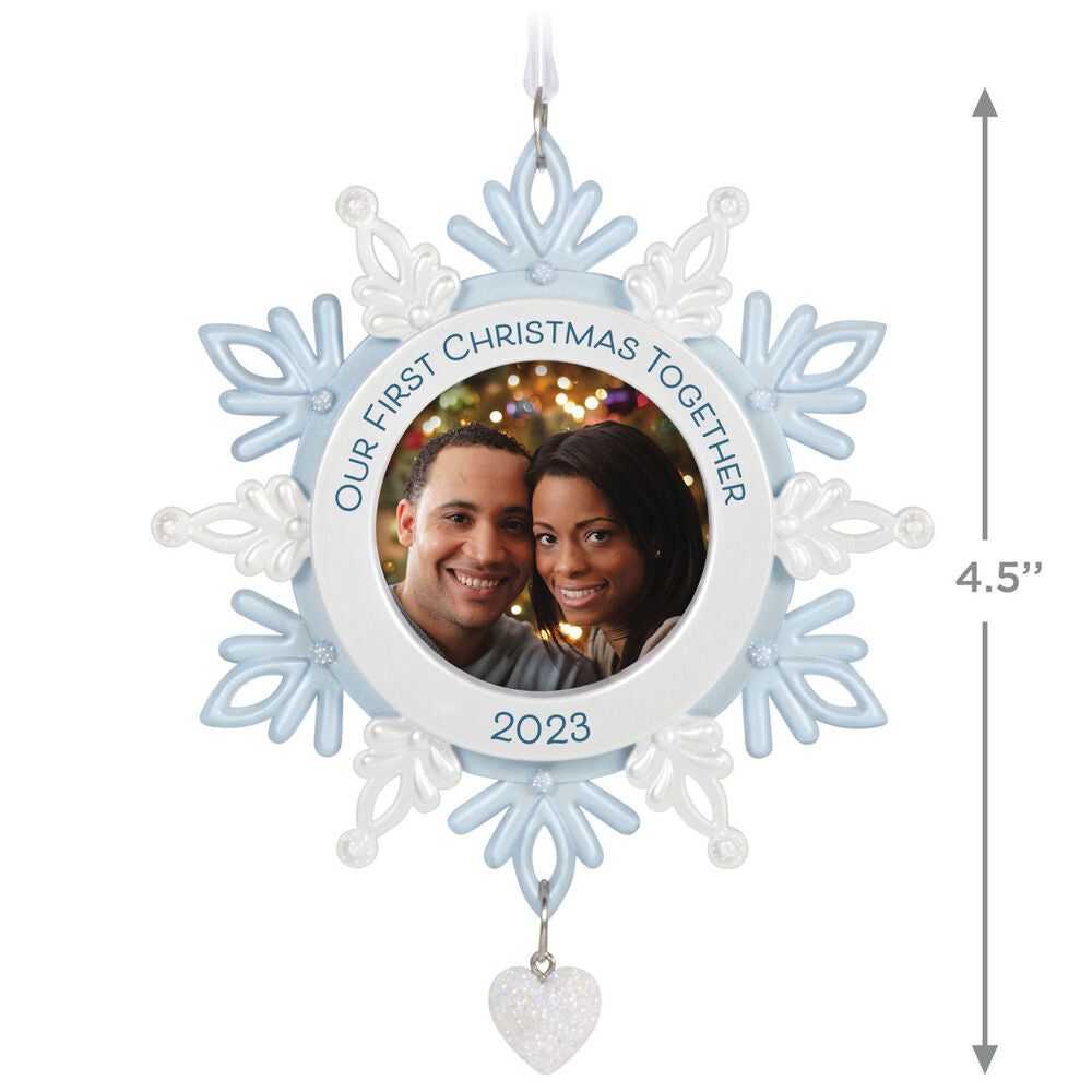 2023 Hallmark Keepsake Ornament - Our First Christmas Together Snowflake Photo Frame