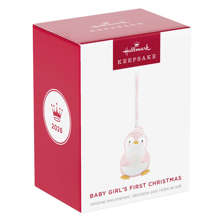 2026 Hallmark Keepsake Ornament - Baby Girl's First Christmas Penguin