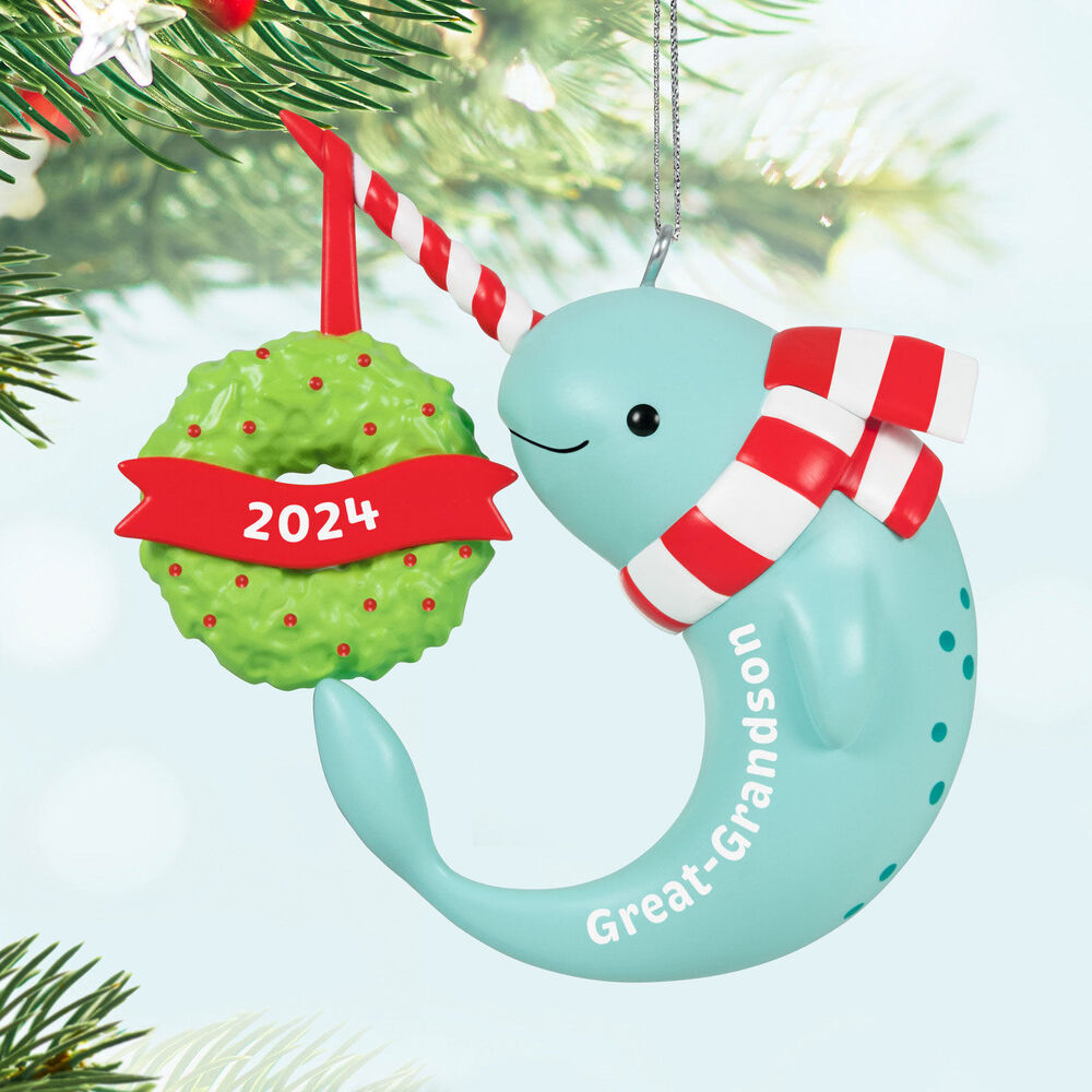 2024 Hallmark Keepsake Ornament - Great-Grandson Narwhal
