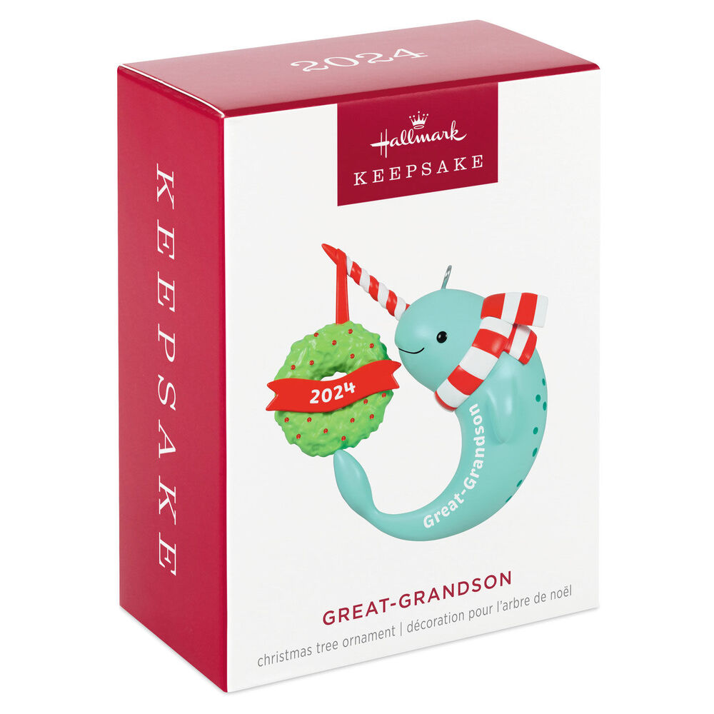 2024 Hallmark Keepsake Ornament - Great-Grandson Narwhal
