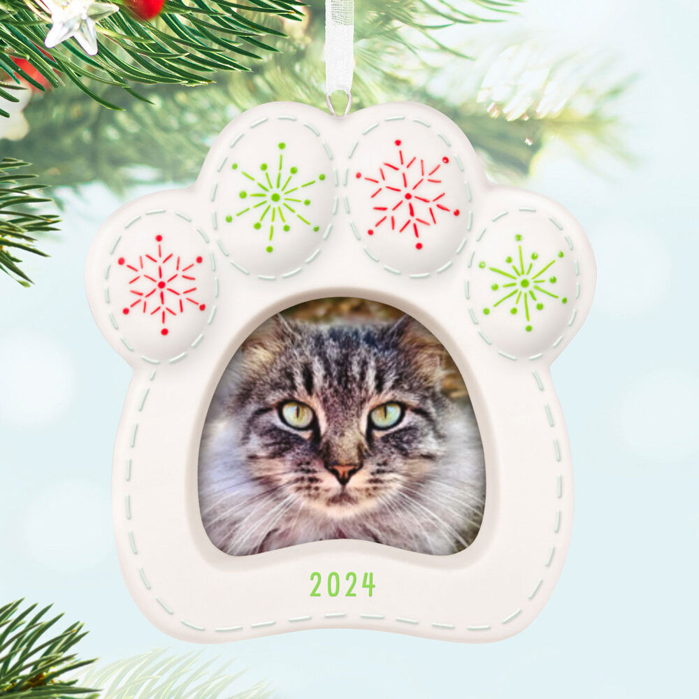 2024 Hallmark Keepsake Ornament - Pretty Kitty Photo Frame Porcelain