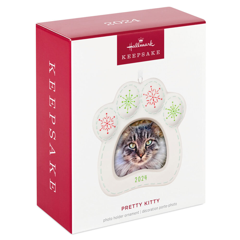 2024 Hallmark Keepsake Ornament - Pretty Kitty Photo Frame Porcelain