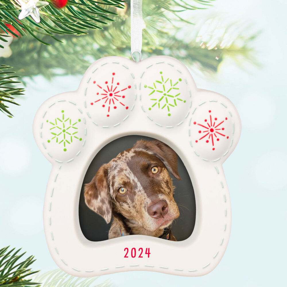 2024 Hallmark Keepsake Ornament - Happy Dog Photo Frame Porcelain