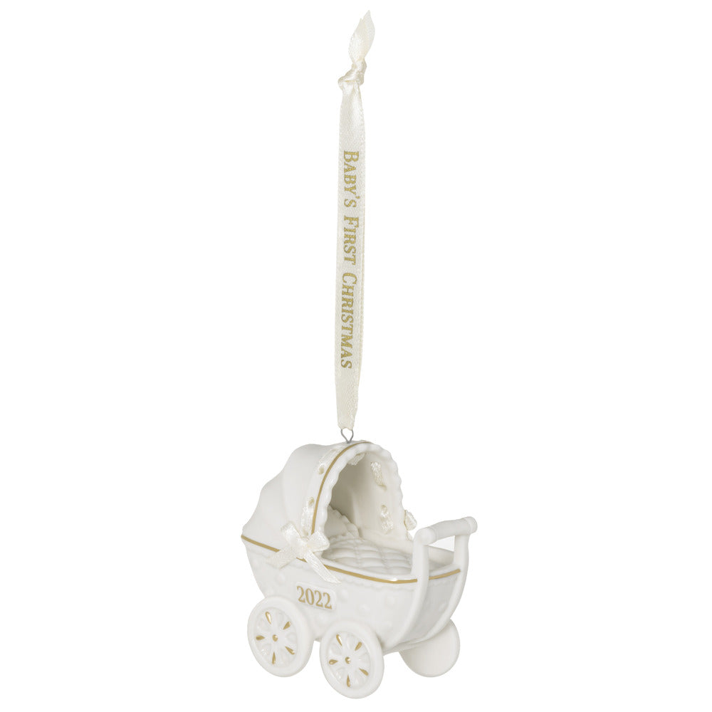 2022 Hallmark Keepsake Ornament - Baby's First Christmas Pram Porcelain