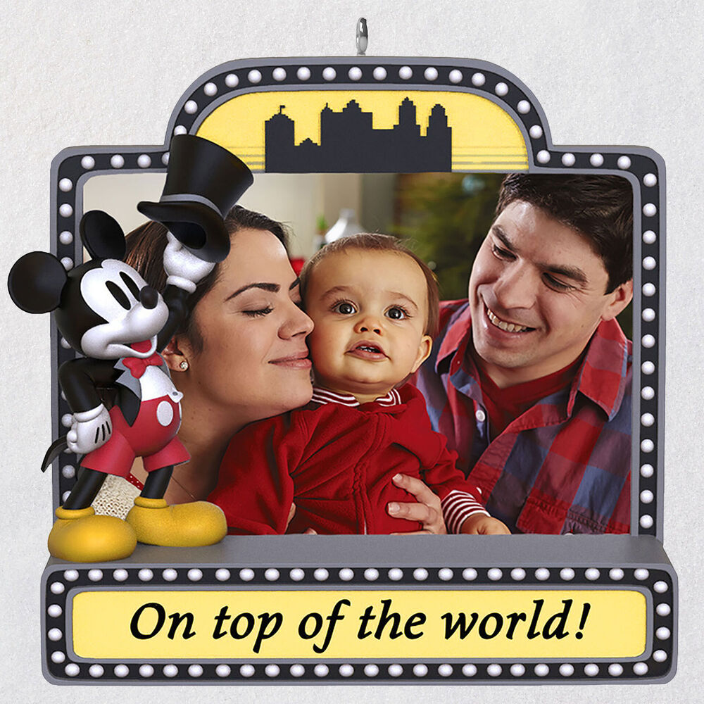 2021 Hallmark Keepsake Ornament - Disney Mickey Mouse On Top of the World! Photo Frame