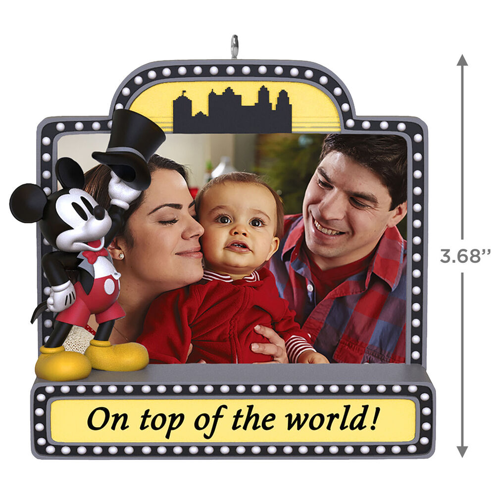2021 Hallmark Keepsake Ornament - Disney Mickey Mouse On Top of the World! Photo Frame