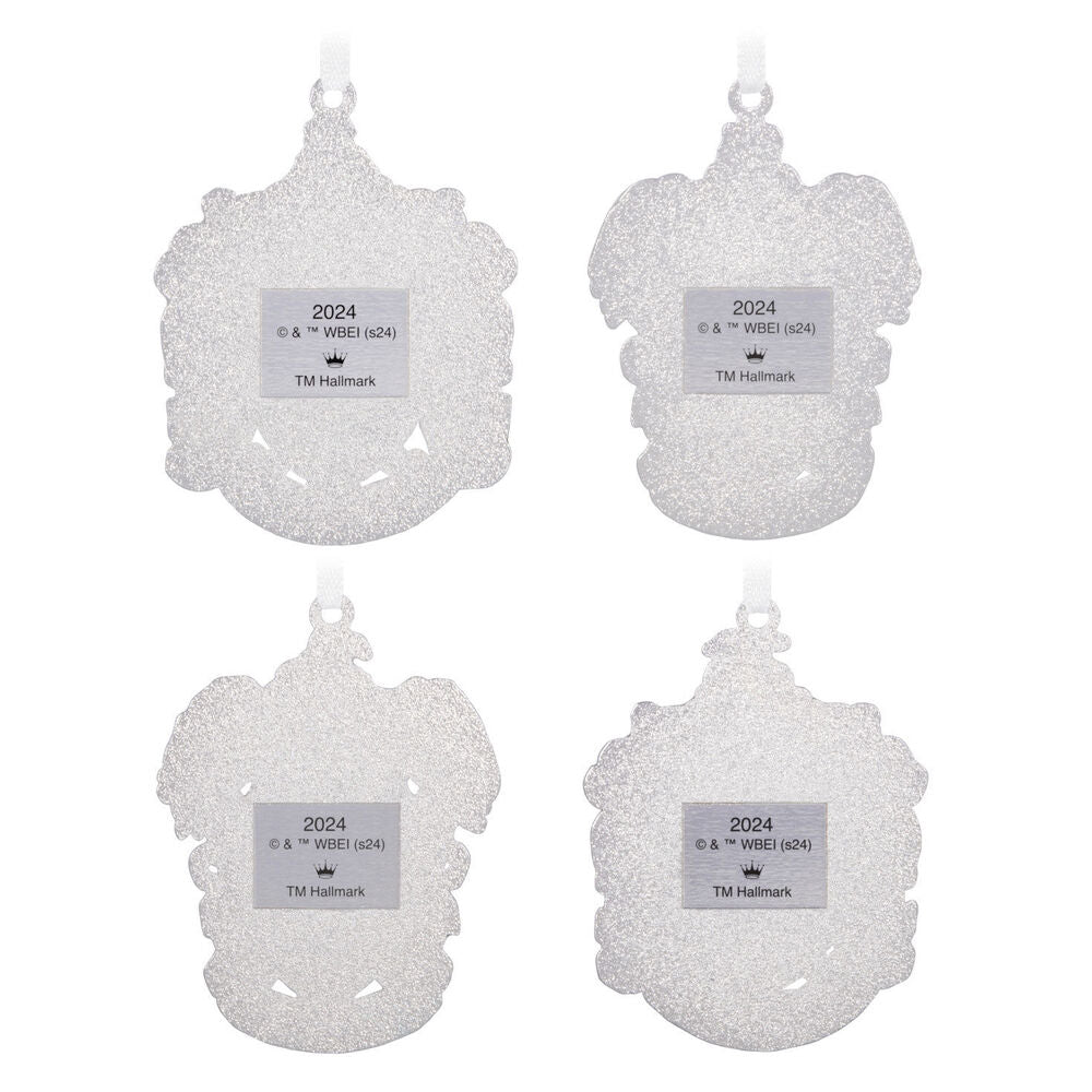 2024 Hallmark Keepsake Ornament - Harry Potter Hogwarts House Crest Metal (Set of 4)