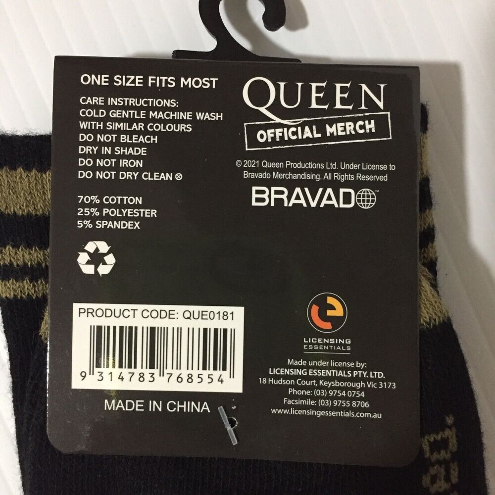 Queen - Crew Gold Socks